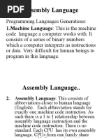 Assembly Language: 1.machine Language: This Is The Machine