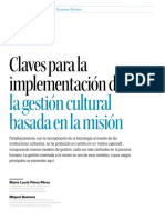 2016 - Pérez-Pérez & Bastons - Claves Para La Implementación de La Gerstión Cultural Basada en La Misión