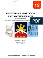 Philippine Politics and Governance: 2 Quarter: Module 4 Civil Society and Social Movements in Philippine Democracy