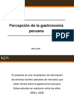 Percepción de La Gastronomía Peruana