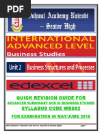 Unit 2 Business Structures and Process