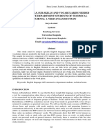 Language Skills, Sub-Skills and Vocabularies Needed by Automotive Department Students of Technical High School: A Need Analysis Study