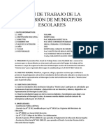 Plan de Trabajo de La Comisión de Municipios Escolares