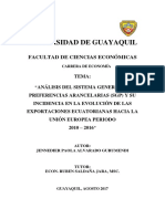 6.1 Aplicación Del SGP de La Unión Europea Para Ecuador