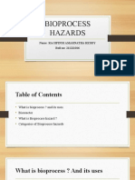 Bioprocess Hazards: Name: Ragipindi Amarnatha Reddy Roll No: 211221016