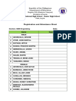 Registration and Attendance Sheet