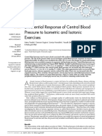 Differential Response of Central Blood Pressure To Isometric and Isotonic Exercise