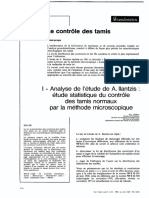 Contrôle Statistique Des Tamis