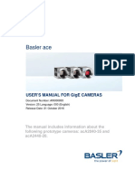 Basler Ace: User'S Manual For Gige Cameras
