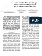 Perancangan Model Simulasi Aktif Seri Sebagai Pereduksi Distorsi Harmonik Menggunakan Modulasi SPWM Dengan Alogaritma ACO