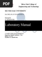 Laboratory Manual: Silver Oak College of Engineering and Technology