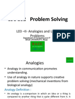 CSC 102 Problem Solving: L03 - II-Analogies and Logic Problems
