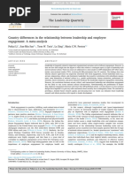 Country differences in the relationship between leadership and employee engagement