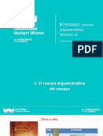 Semana 12. El Cuerpo Argumentativo Del Ensayo