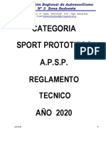 Reglamento Sport Prototipos Tecnico Año 2020