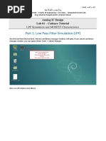 Part 1: Low Pass Filter Simulation (LPF)