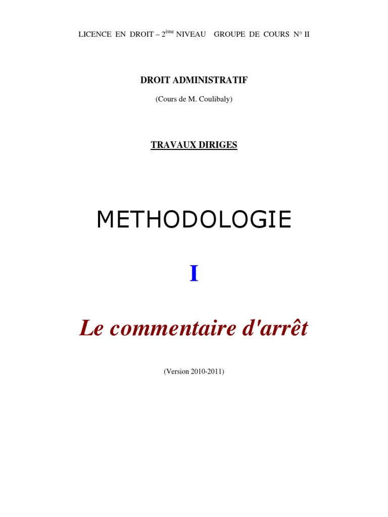 dissertation droit administratif methodologie