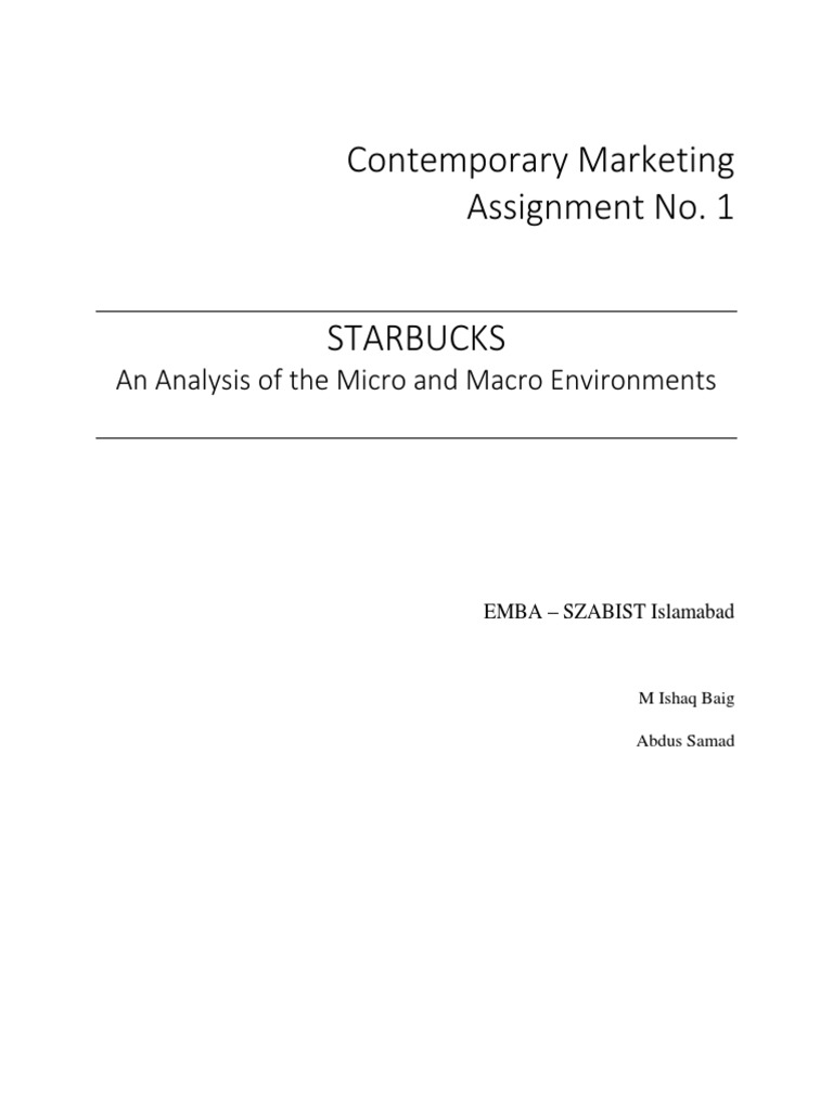 Starbucks 5 Pdf Free Pdf Starbucks Market Segmentation