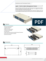 2U Telescopic Rail Patch Splice Angled Fiber Management Panels Datasheet Samm Teknoloji