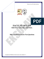 EKSU Faculty of Law Past Questions