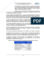 Coeficientes de consumo de combustíveis, lubrificantes, filtros e graxas