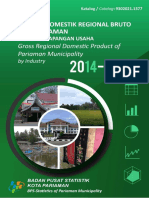 Produk Domestik Regional Bruto Kota Pariaman Menurut Lapangan Usaha 2014 - 2018