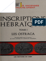 Inscriptions Hébraiques, Tome 1. Les Ostraca