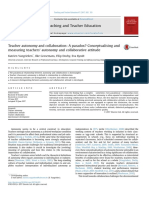 Teacher Autonomy and Collaboration A Paradox Conceptualising and Measuring Teachers' Autonomy and Collaborative Attitude