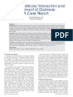 Visual-Vestibular Interaction and Treatment of Dizziness: A Case Report