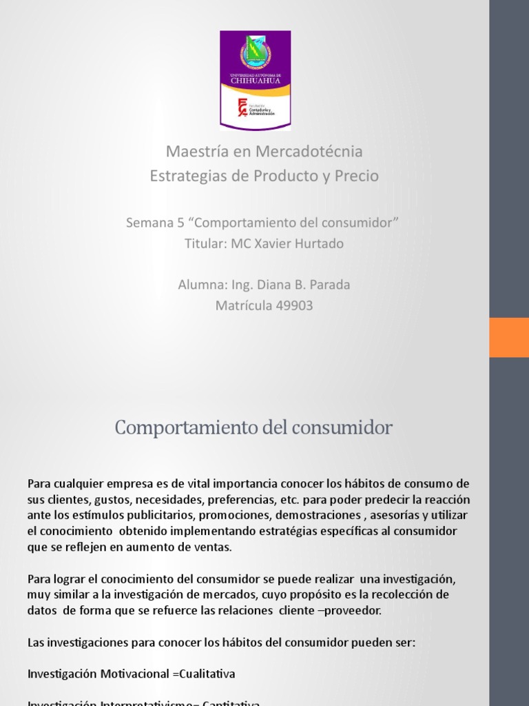 Sem 5 Comportamiento Del Consumidor 2 | PDF | Los consumidores ...
