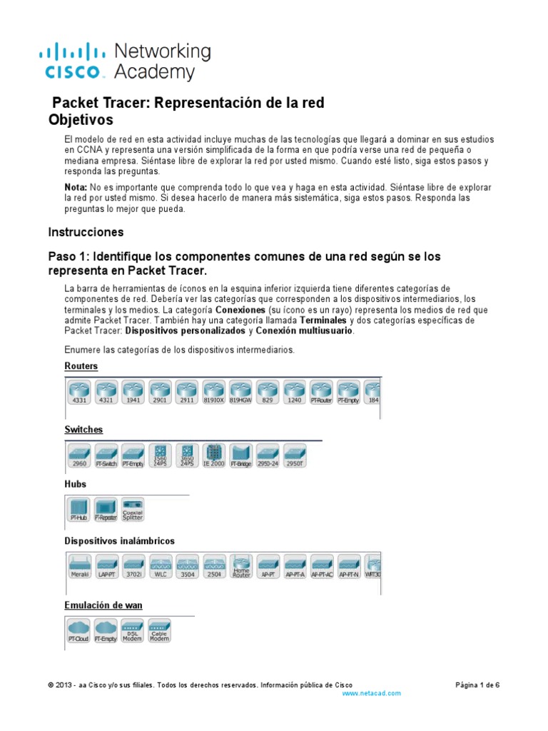 1.5.7 Packet Tracer - Network Representation | PDF | Internet | Red de ...