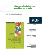 Estrategias para Trabajar Con La Diversidad en El Aula