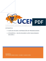 Estadistica - Guía de Estudio: Distribución de Probabilidades - Estadística - Selvin Eduardo Lopez Maldonado-Sección 2