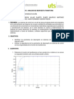 Solución Taller 3 - Análisis de Respuesta Transitoria