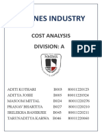 Engines Industry: Cost Analysis Division: A