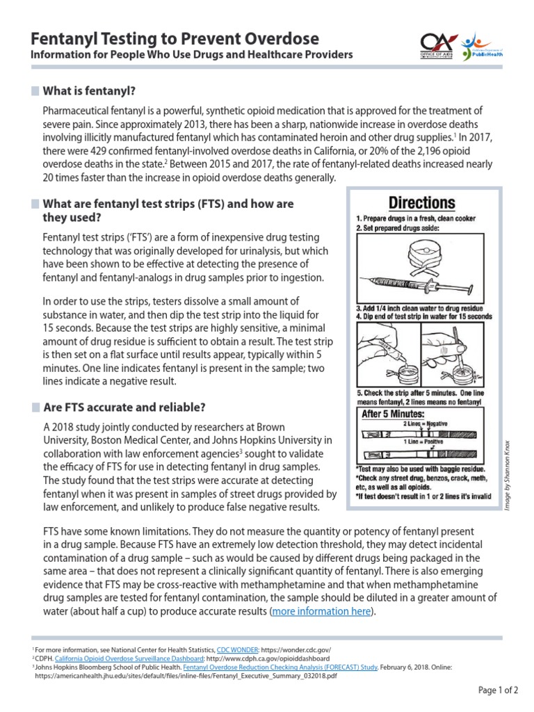AB345 Fentanyl Test Strips Infosheet Dr. Stephanie Woodard DHHS