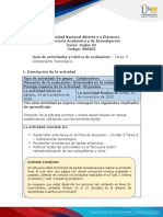 Guia de Actividades y Rúbrica de Evaluación - Unidad 3 - Tarea 5 - Componente Tecnologico