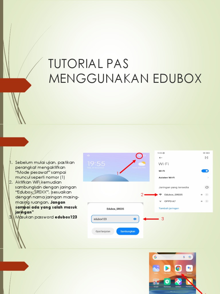 Panduan Login Edubox untuk Ujian | PDF