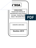Consultoria: Construcción Sistema de Electrificación Tramo Primero de Mayo - Santa Rosa Del Abuná - Bernardino Racua