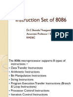 Instruction Set of 8086: Dr.C.Bennila Thangammal, Associate Professor / ECE, Rmdec