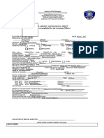 PNP Arrest and Booking Sheet (To Be Accomplished by The Arresting Officer)