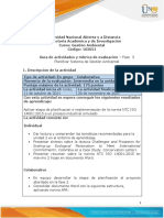 Guía de Actividades y Rúbrica de Evaluación - Fase 3 - Planificar Sistema de Gestión Ambiental