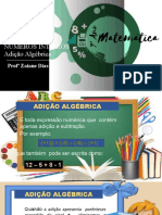 Adição Algébrica Números Inteiros