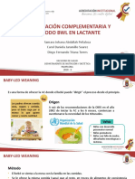 Alimentación Complementaria Y Metodo BWL en Lactante