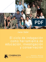 El Ciclo de Indagación Como Herramienta de Educación Investigación y Conservación