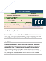 Ficha Lectura Violencia Escolar Un Problema Complejo