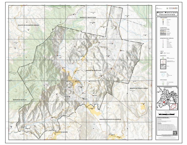 Mapa Municipal Texcaltitlán: Municipio de Temascaltepec | PDF