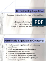 Chapter 16: Partnership Liquidation: Advanced Accounting