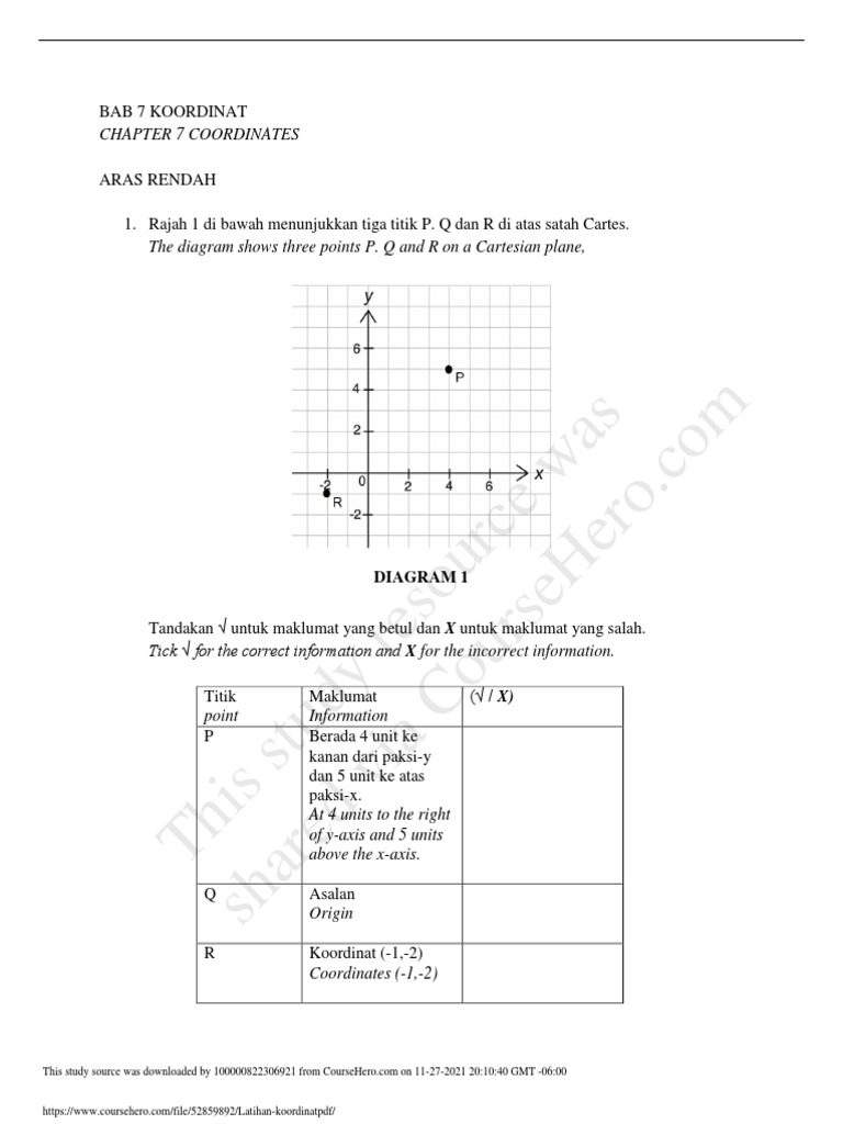 Latihan Koordinat Pdf Pdf Elementary Geometry Differential Geometry