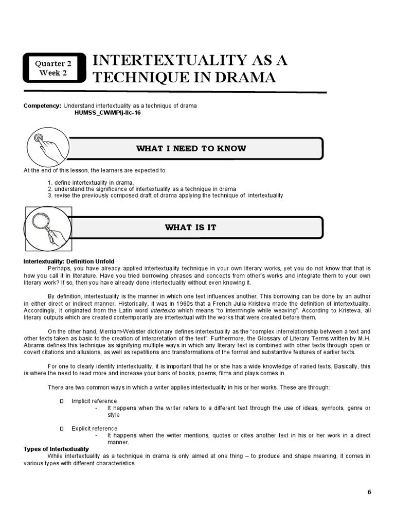 Creative Writing Q2-Week 2 | PDF | Intertextuality | Writers